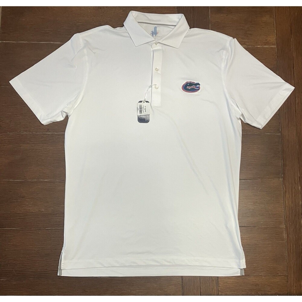 Men’s Johnnie O Sz L Florida Gators White Huron Featherweight Polo NWT